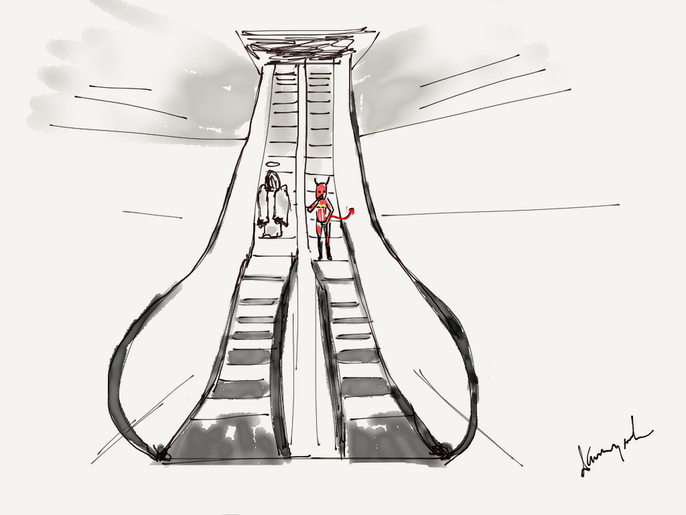 The great escalator…..