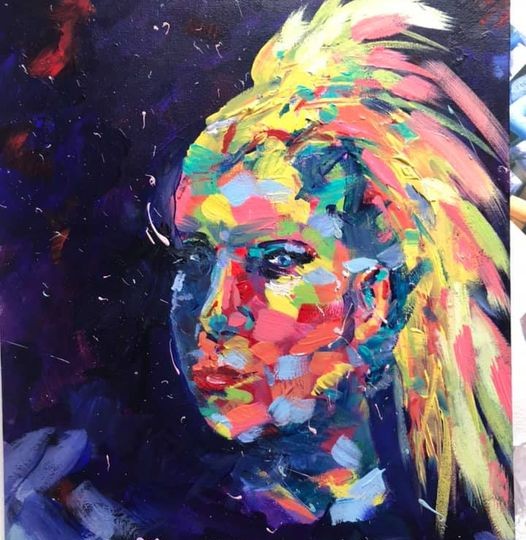 Fun acrylic of my beautiful daughter 💕 (not for sale) 😊