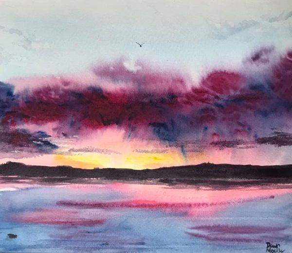 Wolastoq, today’s 13×11” # watercolour