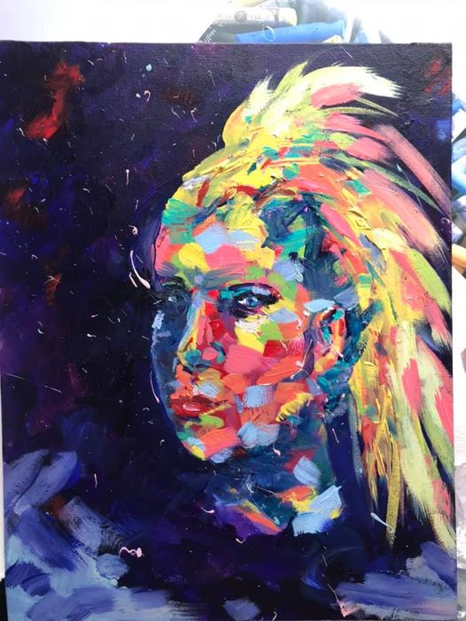 Fun acrylic of my beautiful daughter 💕 (not for sale) 😊