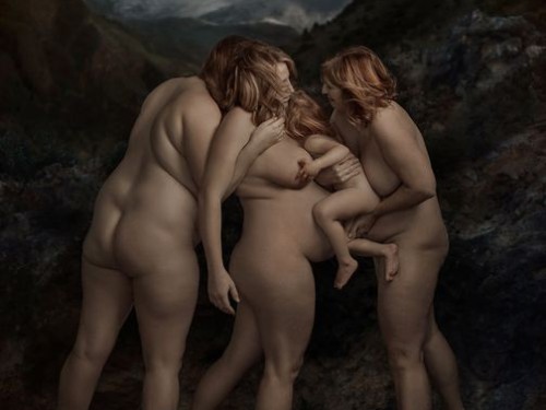 Strong, supportive, womanhood. It’s titled “It takes a village”.