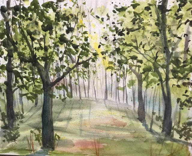 Ever want to walk into your own painting? It’s raining buckets here so today I d