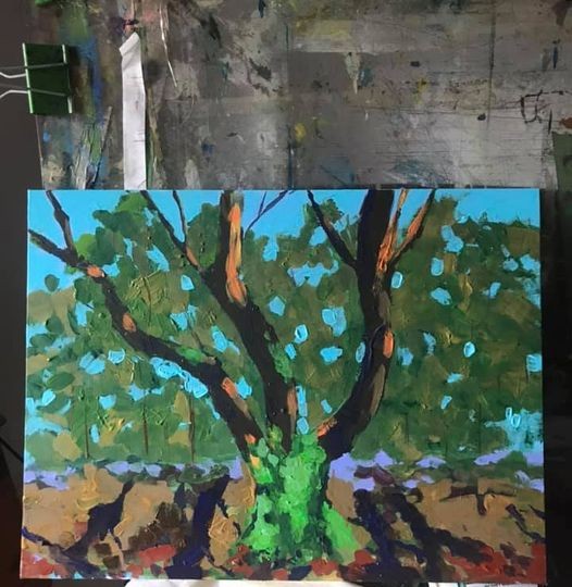 Almost finished… with acrylics you have to let it dry and see if you still li