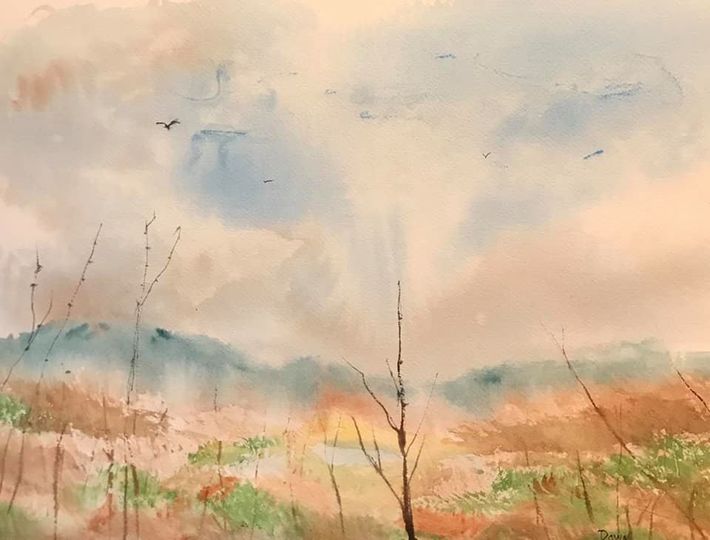 A watercolour on a rainy afternoon. I feel better now 😊 Nerepis, 16×12”