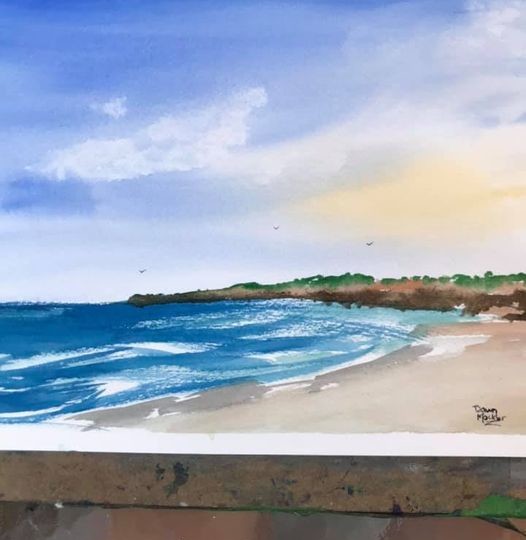Still dreaming about the beach 💕 #watercolour lends itself perfectly to the subj