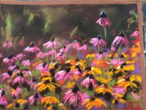 Soft Pastel I did yesterday…sitting on deck, hoping for summer to last a bit lon