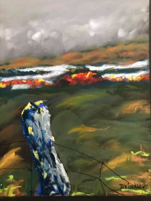 Falling, 9×13” soft pastel on sanded card