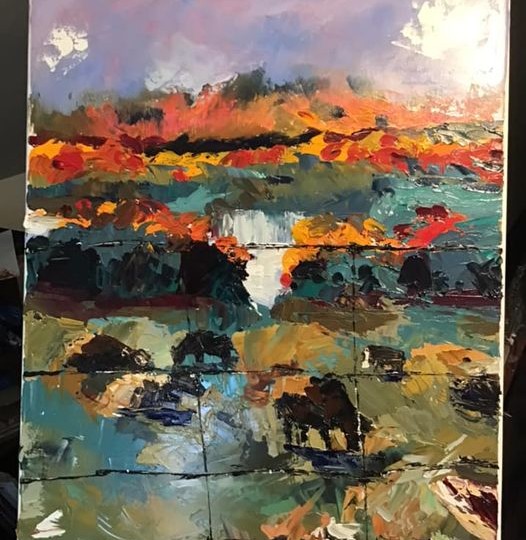 WIP #oil from photo taken on SpringHill Road 🙂 #fun