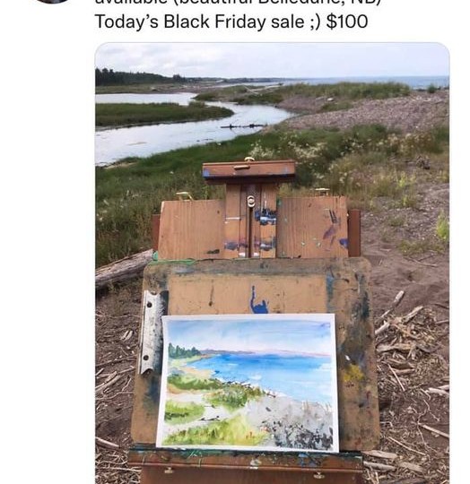 My “Black Friday” sale – watercolour plein air painted in a very hot day in Bell