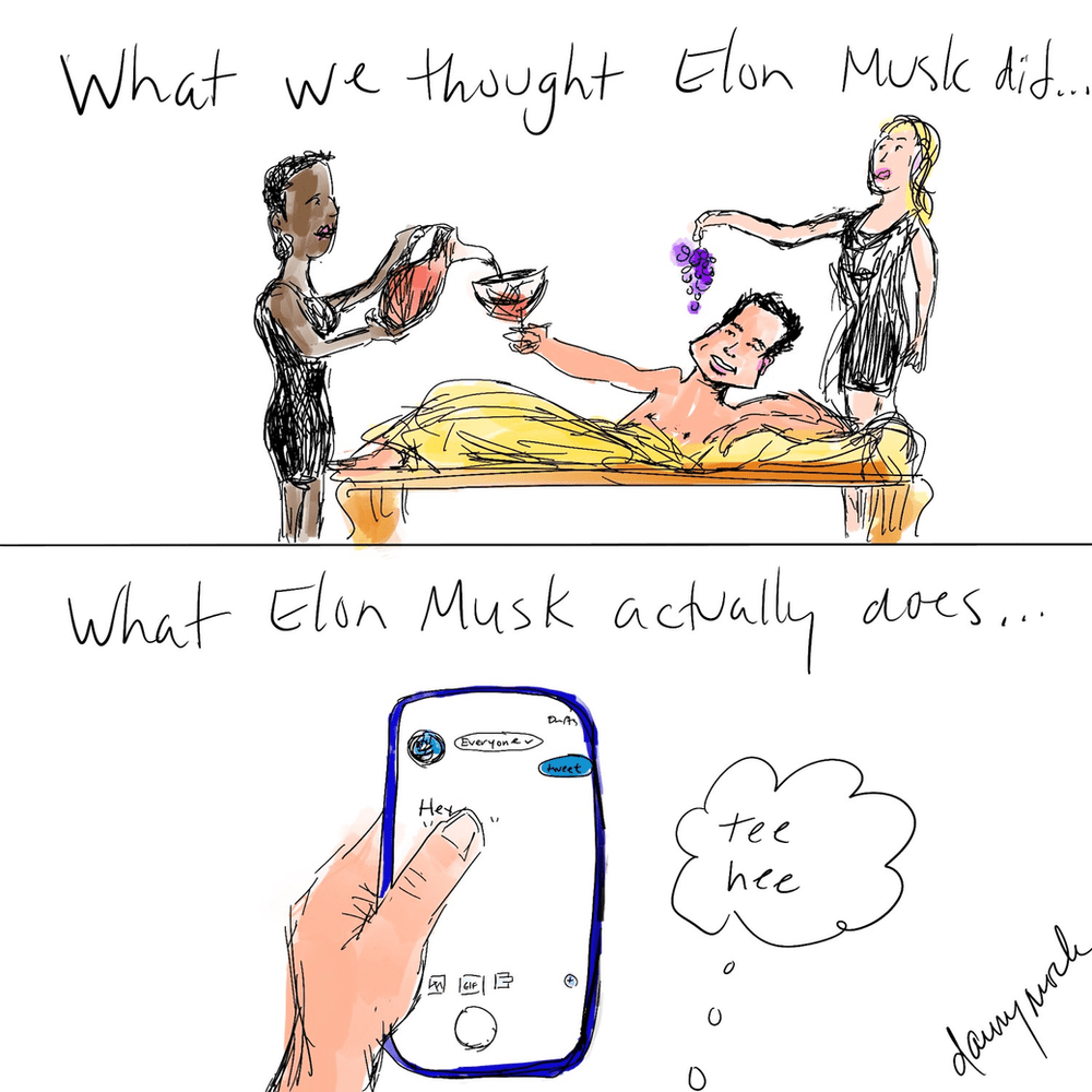 Elon is just like us!