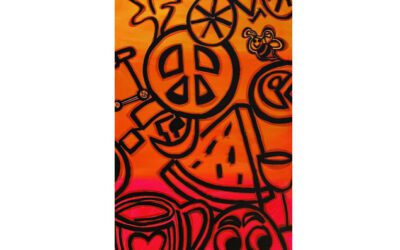 This beautiful and unique piece of Pop Art, 24” x 48” is 4SALE