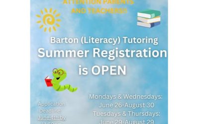 LDA-Moncton’s Summer 2023 Barton Reading & Spelling Program Registration is now open!