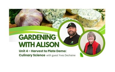 Harvest to Plate Demo – Culinary Science with Chef Yves Dechaine!