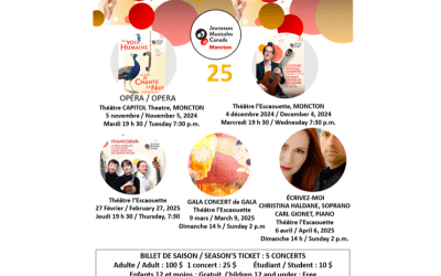 25th anniversary of Jeunesses Musicales de Moncton