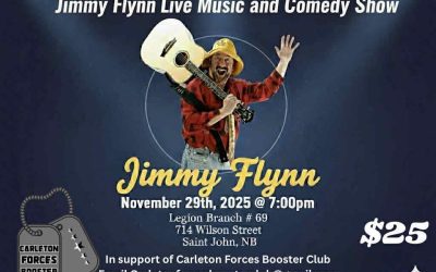 Jimmy Flynn live comedy and music show in support of Carleton Forces Booster Club