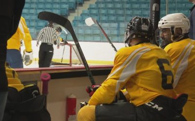 ‘A big deal’: Eastern Regional Blind Hockey Tournament laces up for first time in N.B. | CBC News