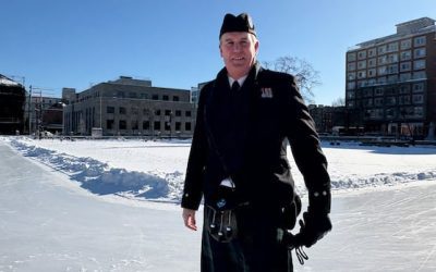 Frederictonian skaters adorn Scottish kilts despite freezing temperatures | CBC News