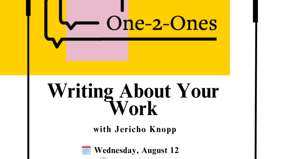 writing-about-your-work-with-jericho-knopp