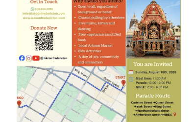 Rath Yatra  Chariot Fest Fredericton 2026
