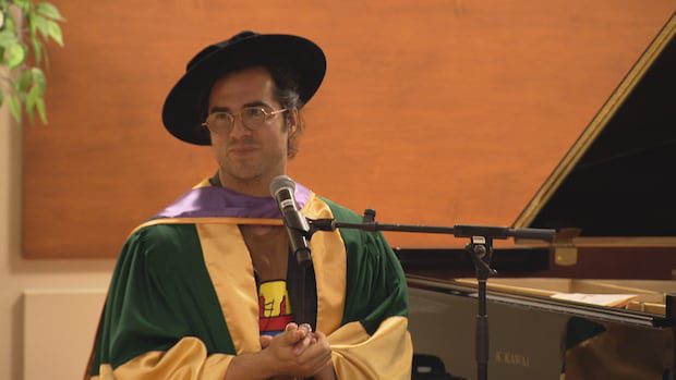 indigenous-artist-honoured-with-degree-says-music-is-an-'act-of-reclaiming-who-we-are'-|-cbc-news